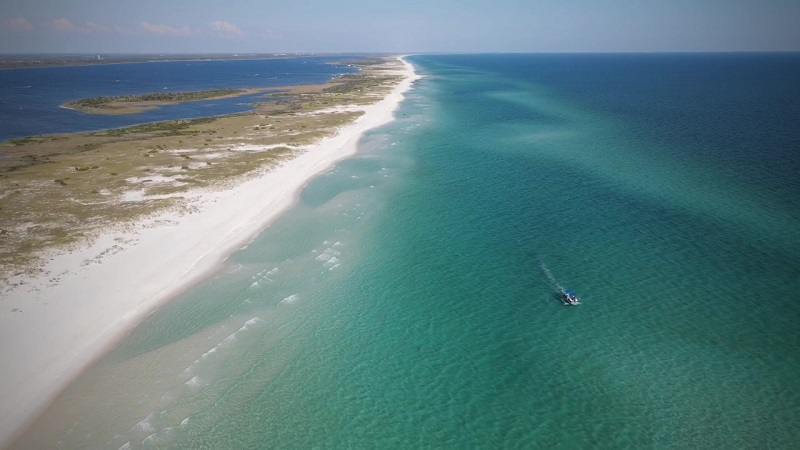 Aerial View of Shell Island