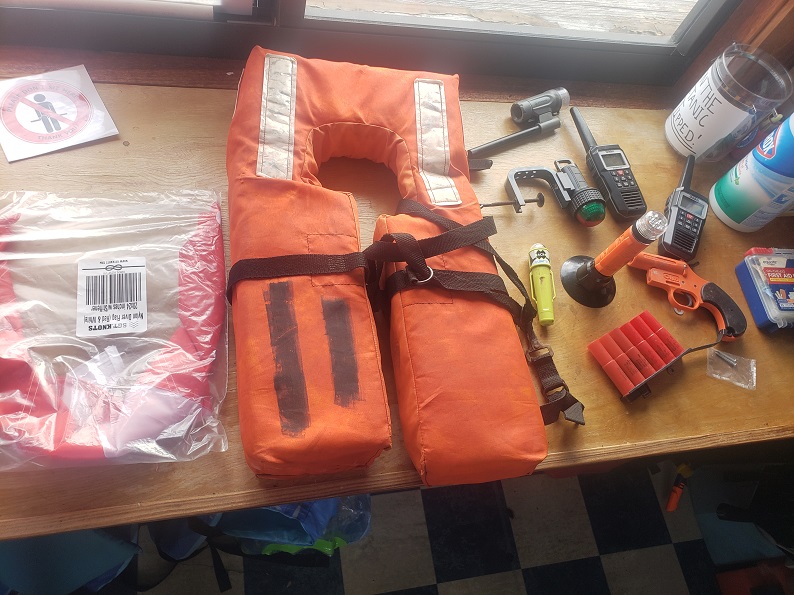 Life Jackets and safety equipment are available on each Water Planet dolphin swim boat